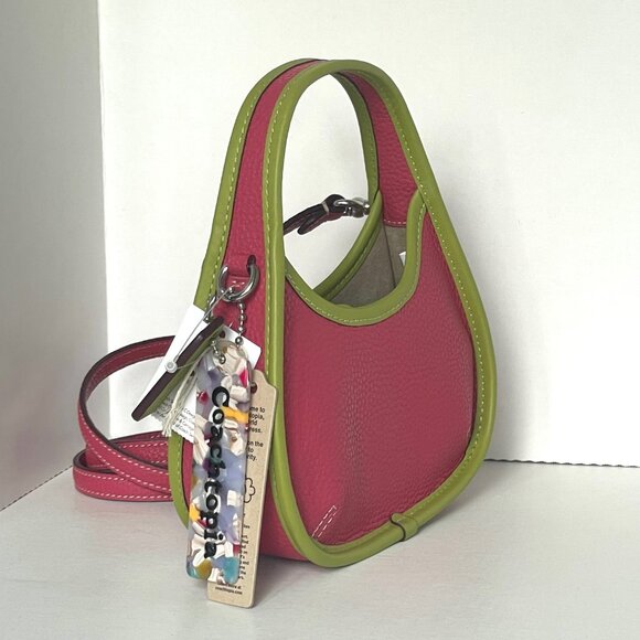 Coach Coachtopia Mini Ergo Bag CO662 Strawberry Haze Leather 90s Crossbody - Picture 3 of 8